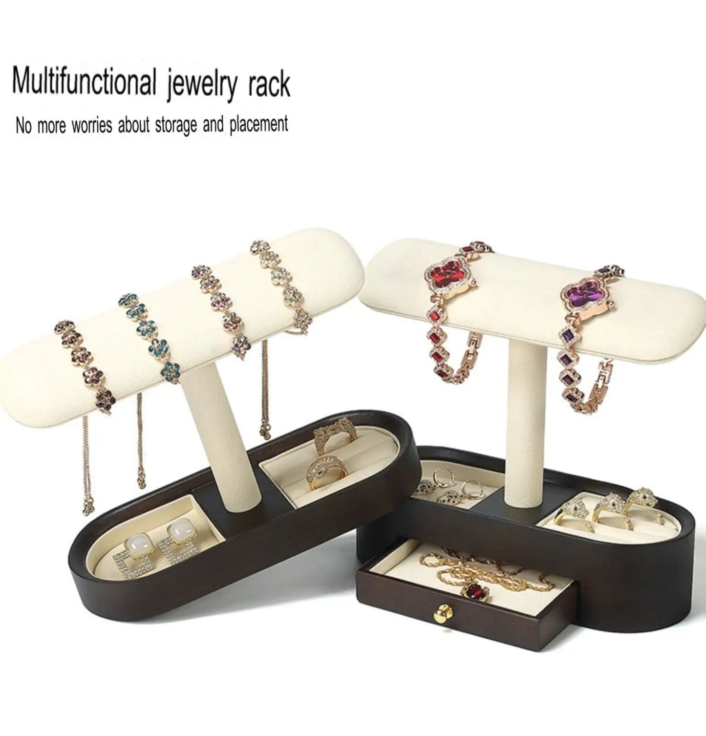 Watch and Jewelry display, gray microfiber bracelet bracelet, watch bracelet display props, rings, earring racks Jim Display