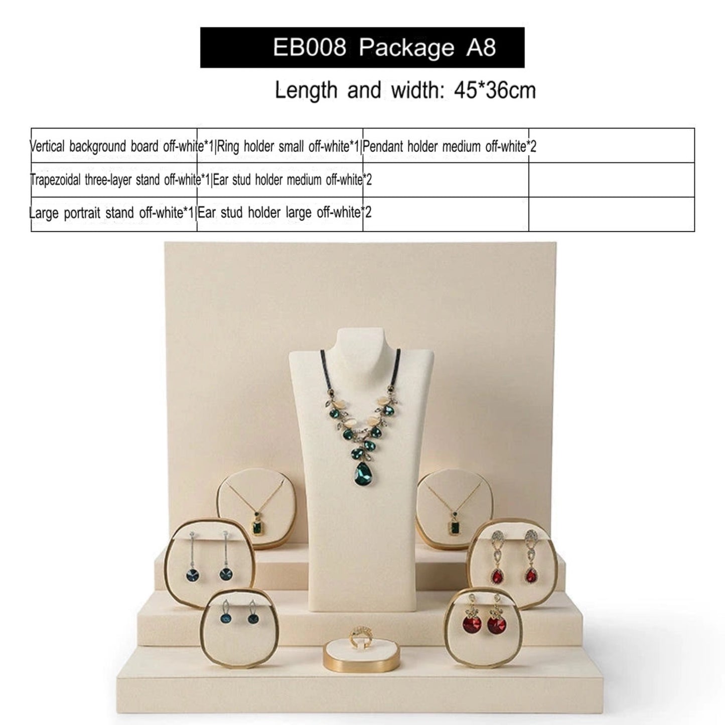 Luxury jewellery display, rings, necklaces, earrings, window display, jewelry, display props