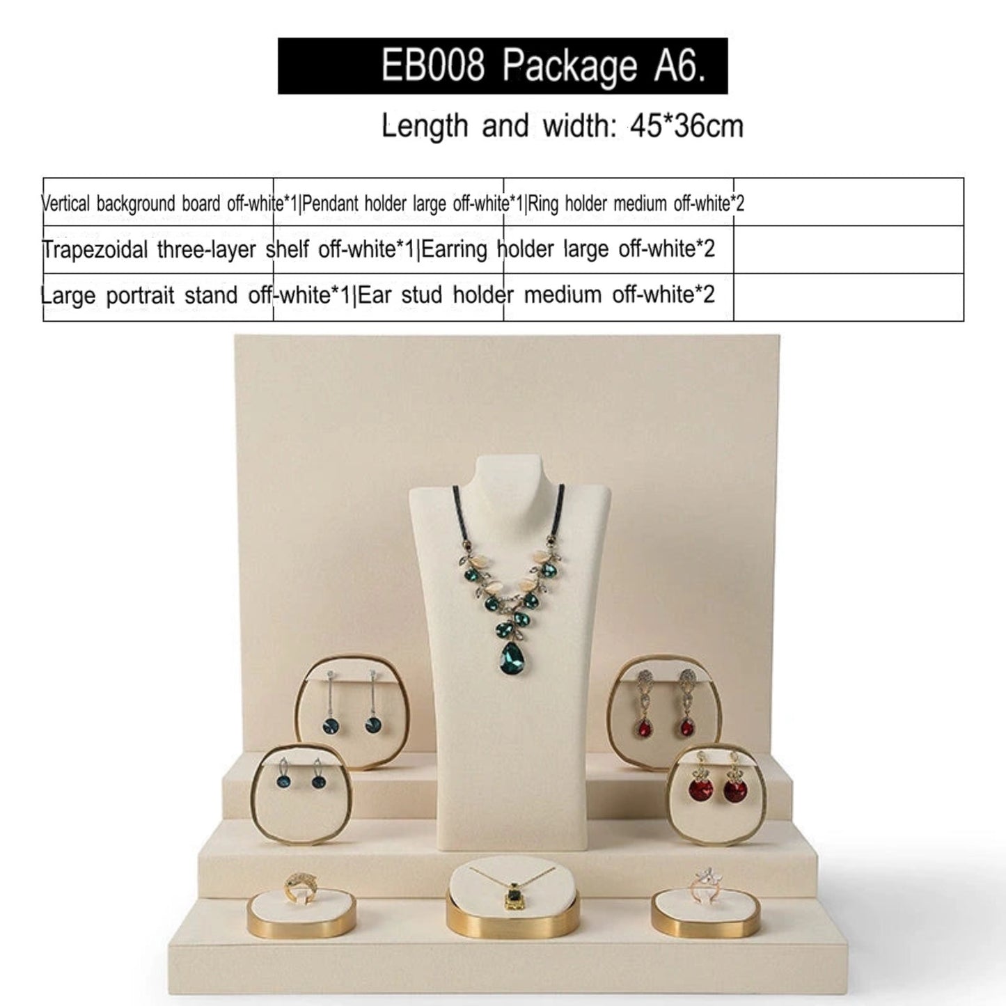 Luxury jewellery display, rings, necklaces, earrings, window display, jewelry, display props
