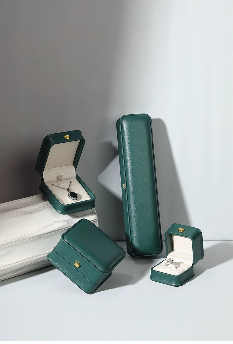 Jewelry Box, Metal Crown, PU Leather, Ring Box, Necklace, Bracelet, Jewelry, Packaging, Gift Box