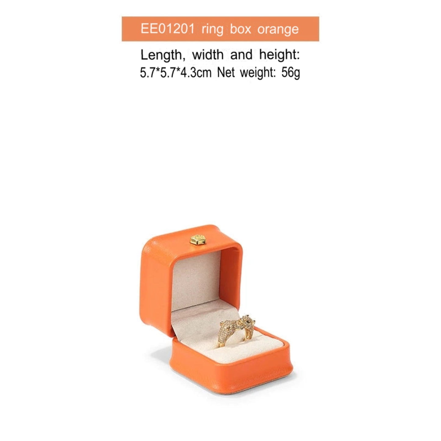 Jewelry Box, Metal Crown, PU Leather, Ring Box, Necklace, Bracelet, Jewelry, Packaging, Gift Box