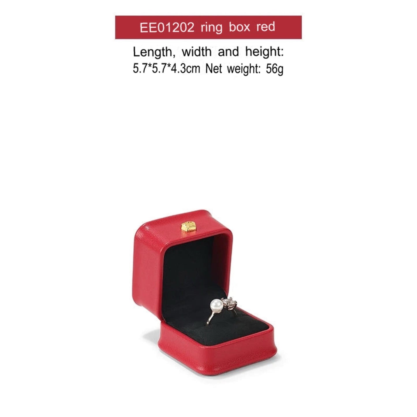 Jewelry Box, Metal Crown, PU Leather, Ring Box, Necklace, Bracelet, Jewelry, Packaging, Gift Box