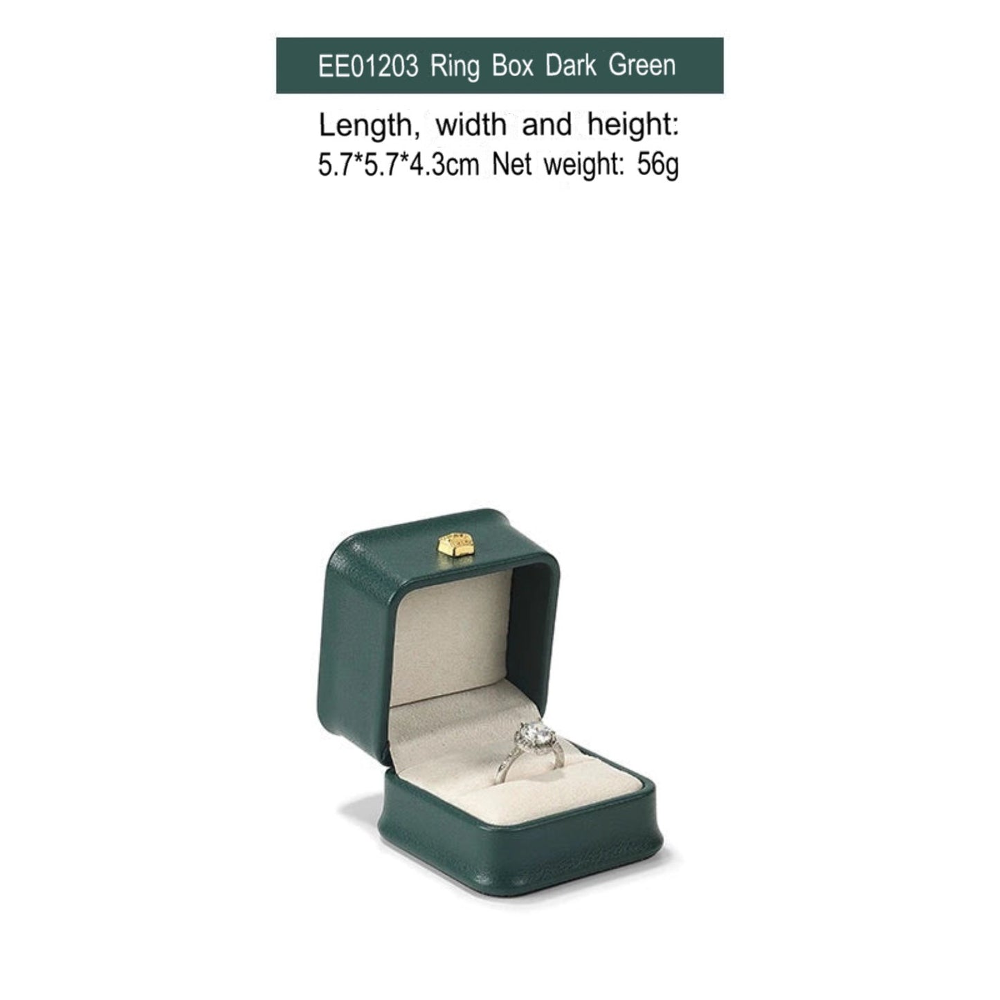 Jewelry Box, Metal Crown, PU Leather, Ring Box, Necklace, Bracelet, Jewelry, Packaging, Gift Box