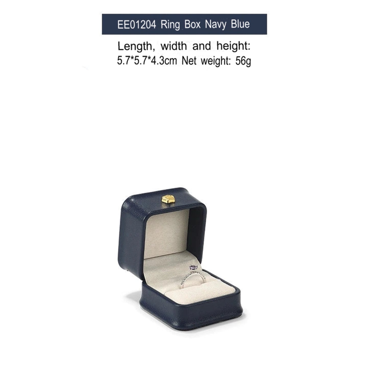 Jewelry Box, Metal Crown, PU Leather, Ring Box, Necklace, Bracelet, Jewelry, Packaging, Gift Box