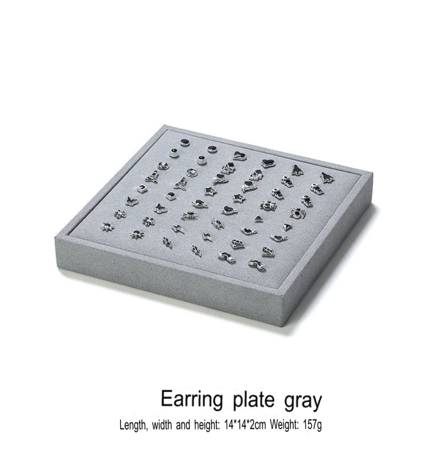 Jewelry display plate, lacquer jewelry placement plate, bracelet, ring, earring, plate, gray necklace storage plate, jewelry tray