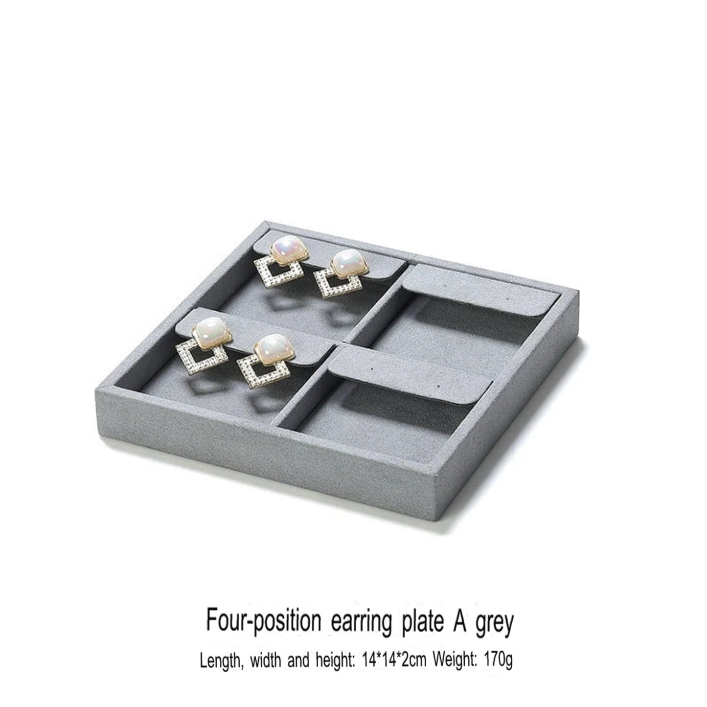 Jewelry display plate, lacquer jewelry placement plate, bracelet, ring, earring, plate, gray necklace storage plate, jewelry tray