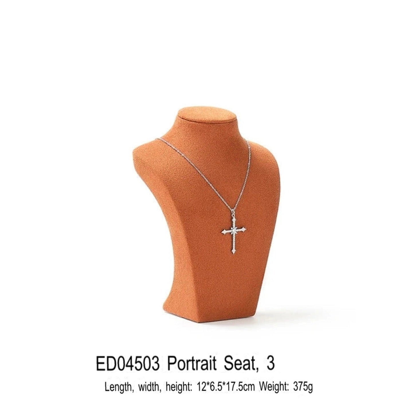 Necklace Display Stand, Microfiber Portrait Neck Jewelry, Desk Model Frame, Jewelry Exhibition Display Props