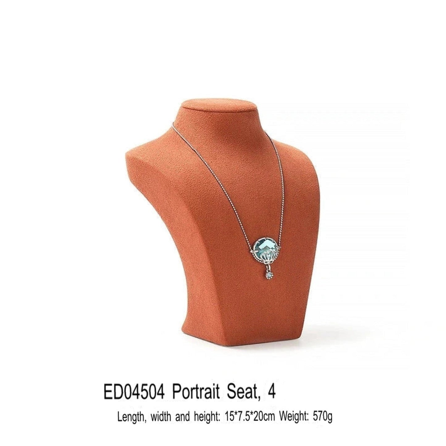 Necklace Display Stand, Microfiber Portrait Neck Jewelry, Desk Model Frame, Jewelry Exhibition Display Props