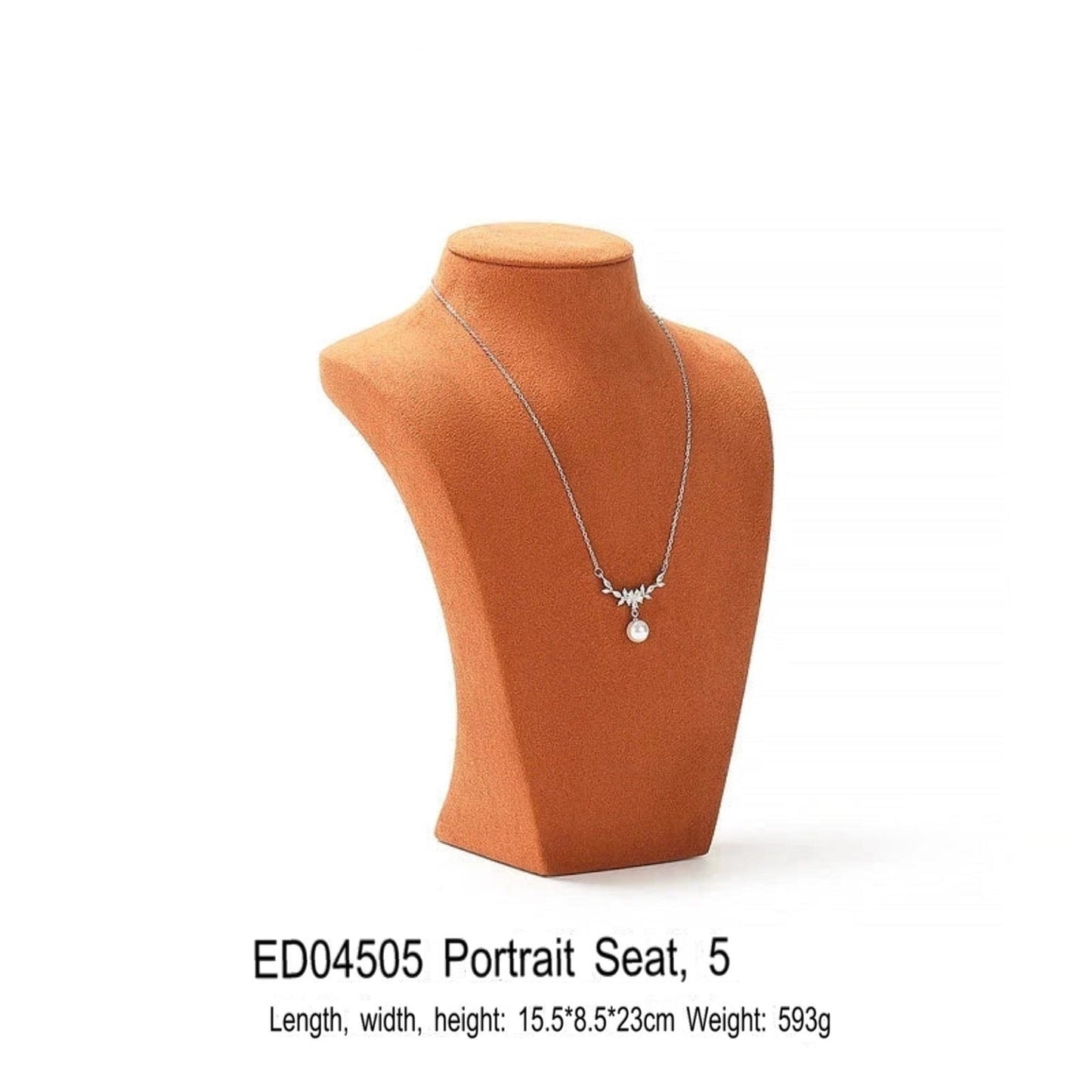 Necklace Display Stand, Microfiber Portrait Neck Jewelry, Desk Model Frame, Jewelry Exhibition Display Props