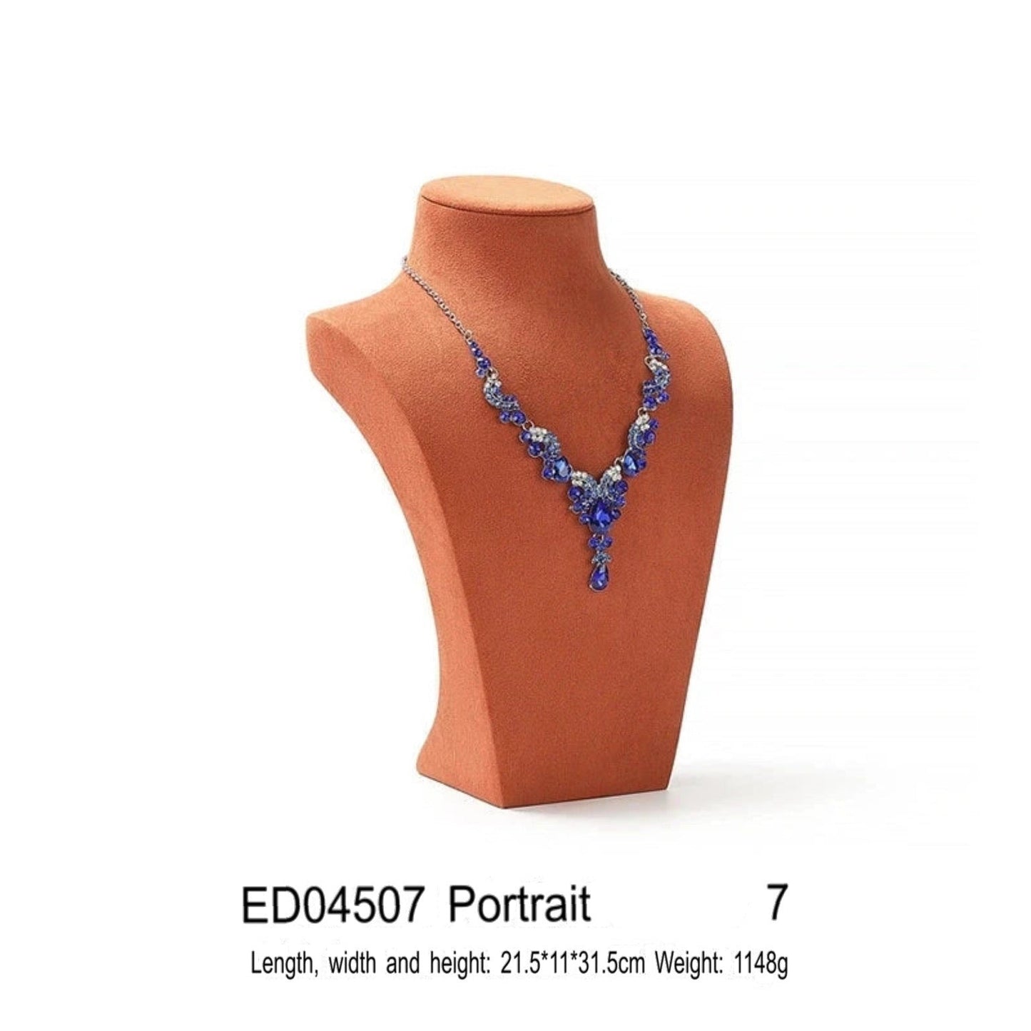 Necklace Display Stand, Microfiber Portrait Neck Jewelry, Desk Model Frame, Jewelry Exhibition Display Props