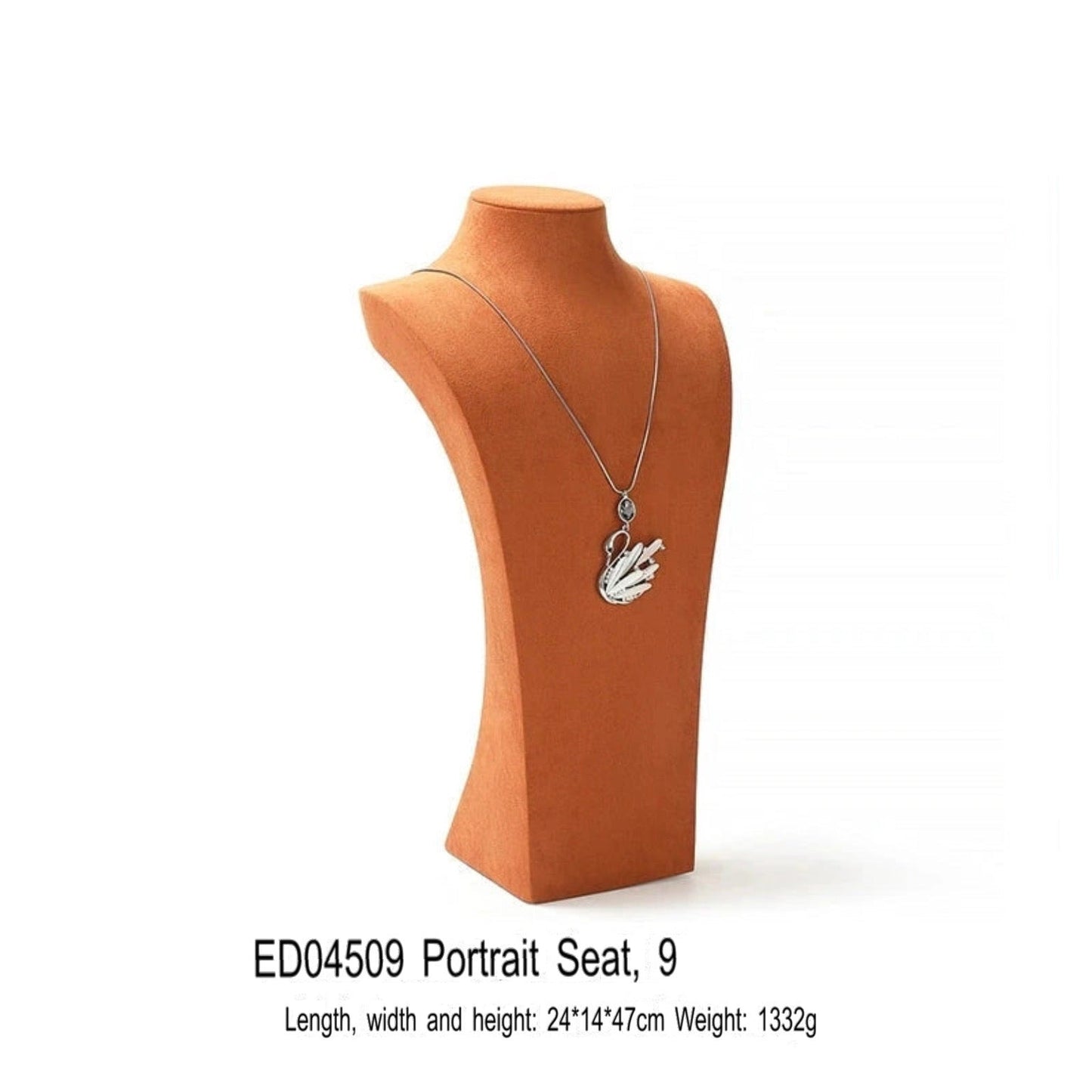 Necklace Display Stand, Microfiber Portrait Neck Jewelry, Desk Model Frame, Jewelry Exhibition Display Props