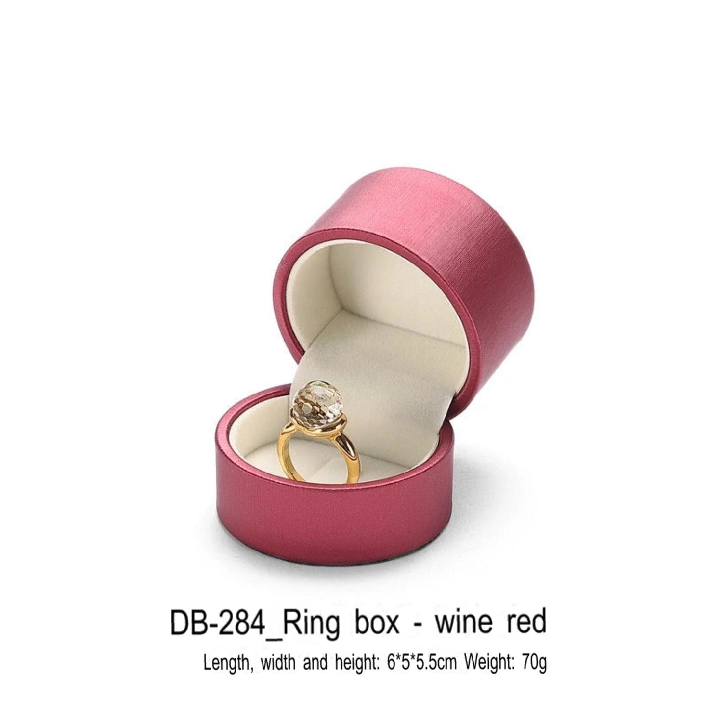 Leather Round Jewelry Box Necklace Bracelet Packaging Box Jewelry Storage Gift Box