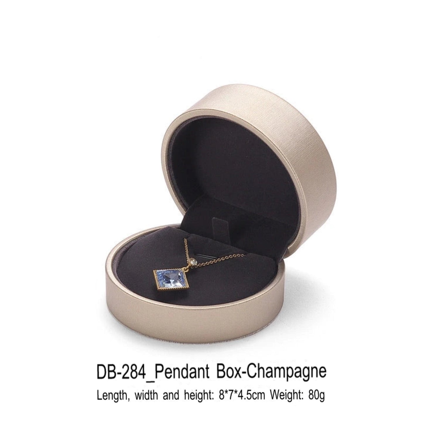 Leather Round Jewelry Box Necklace Bracelet Packaging Box Jewelry Storage Gift Box