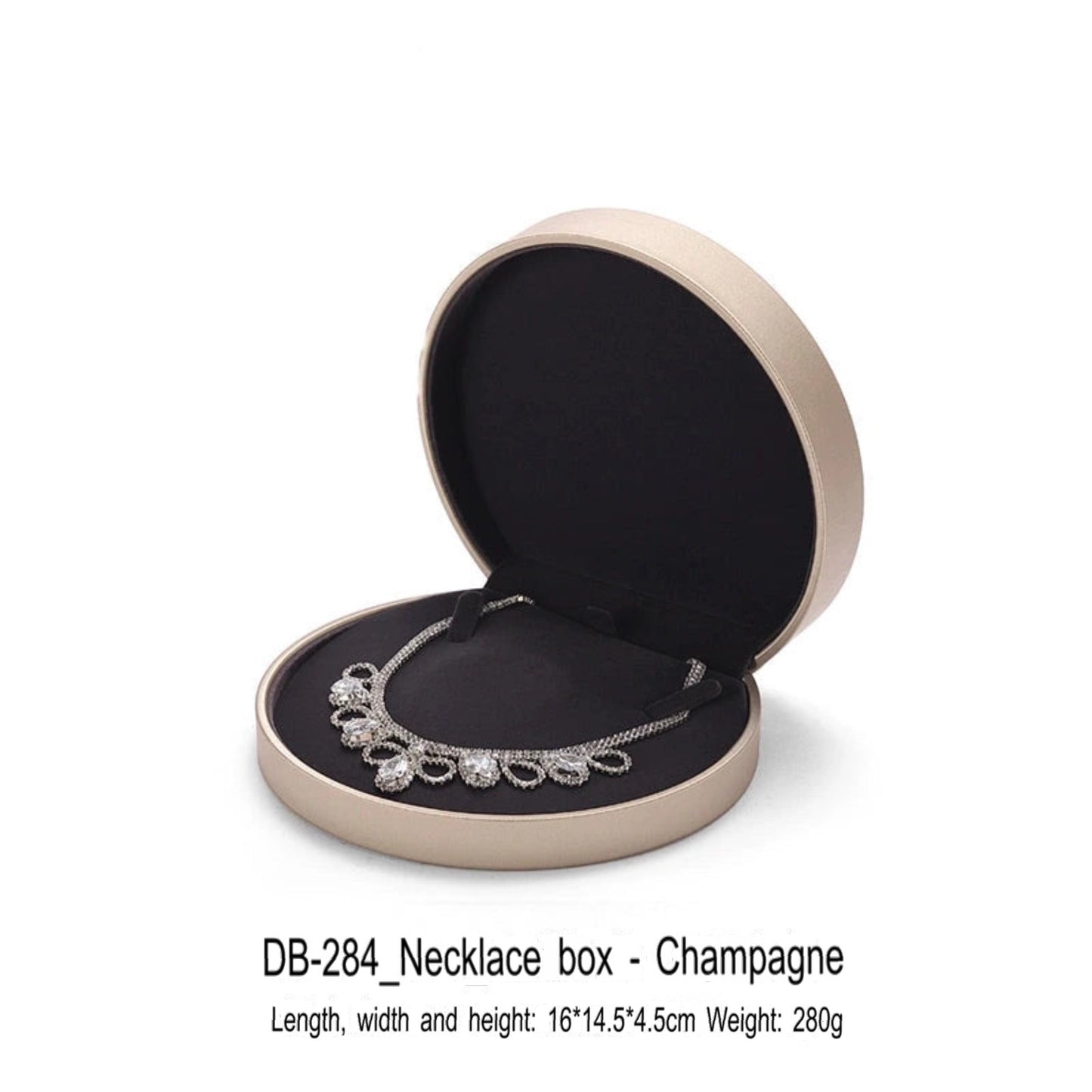 Leather Round Jewelry Box Necklace Bracelet Packaging Box Jewelry Storage Gift Box