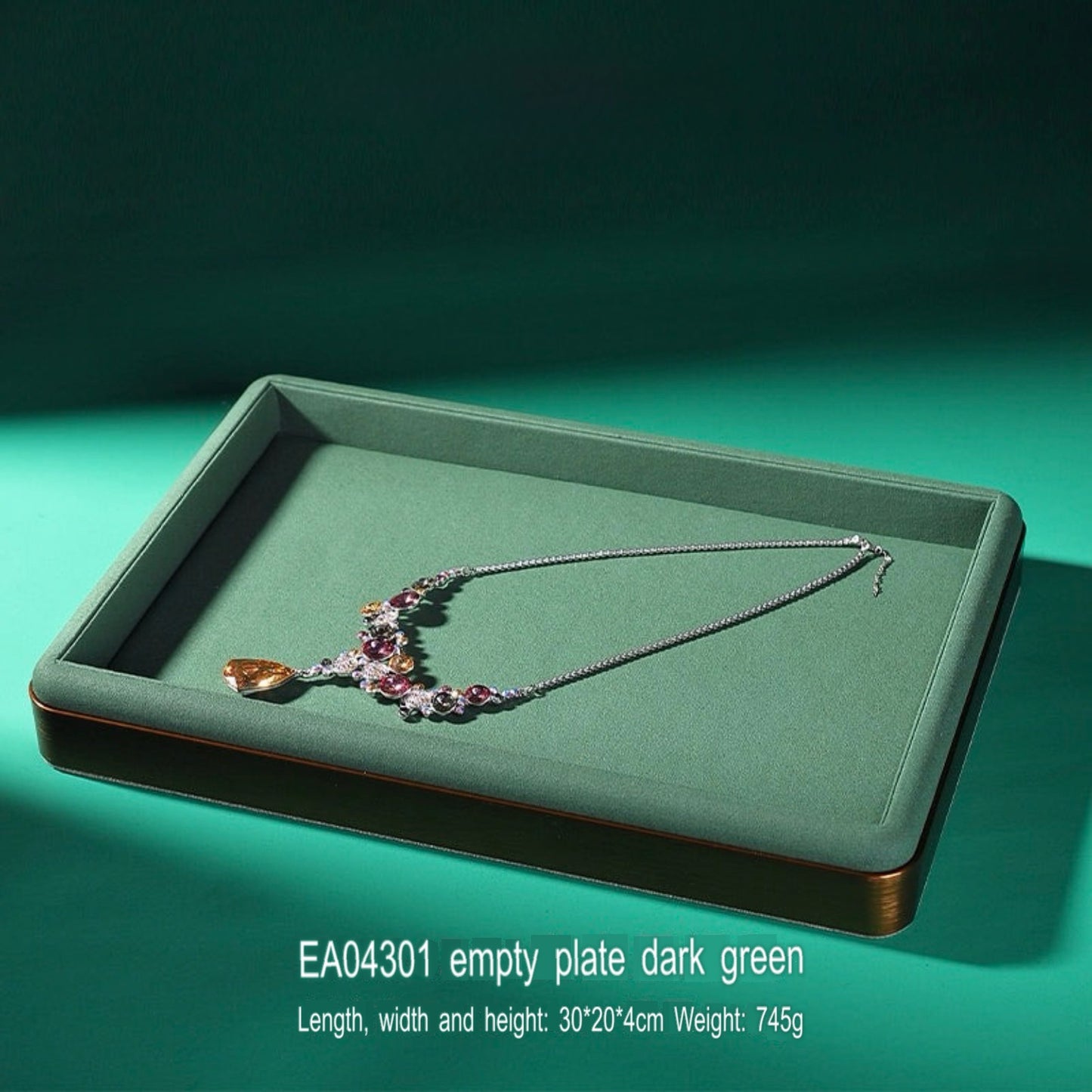 Jewelry display plate, metal gold jewelry tray, ring, necklace, bracelet, jade, multi-purpose jewelry storage, look at the pallet