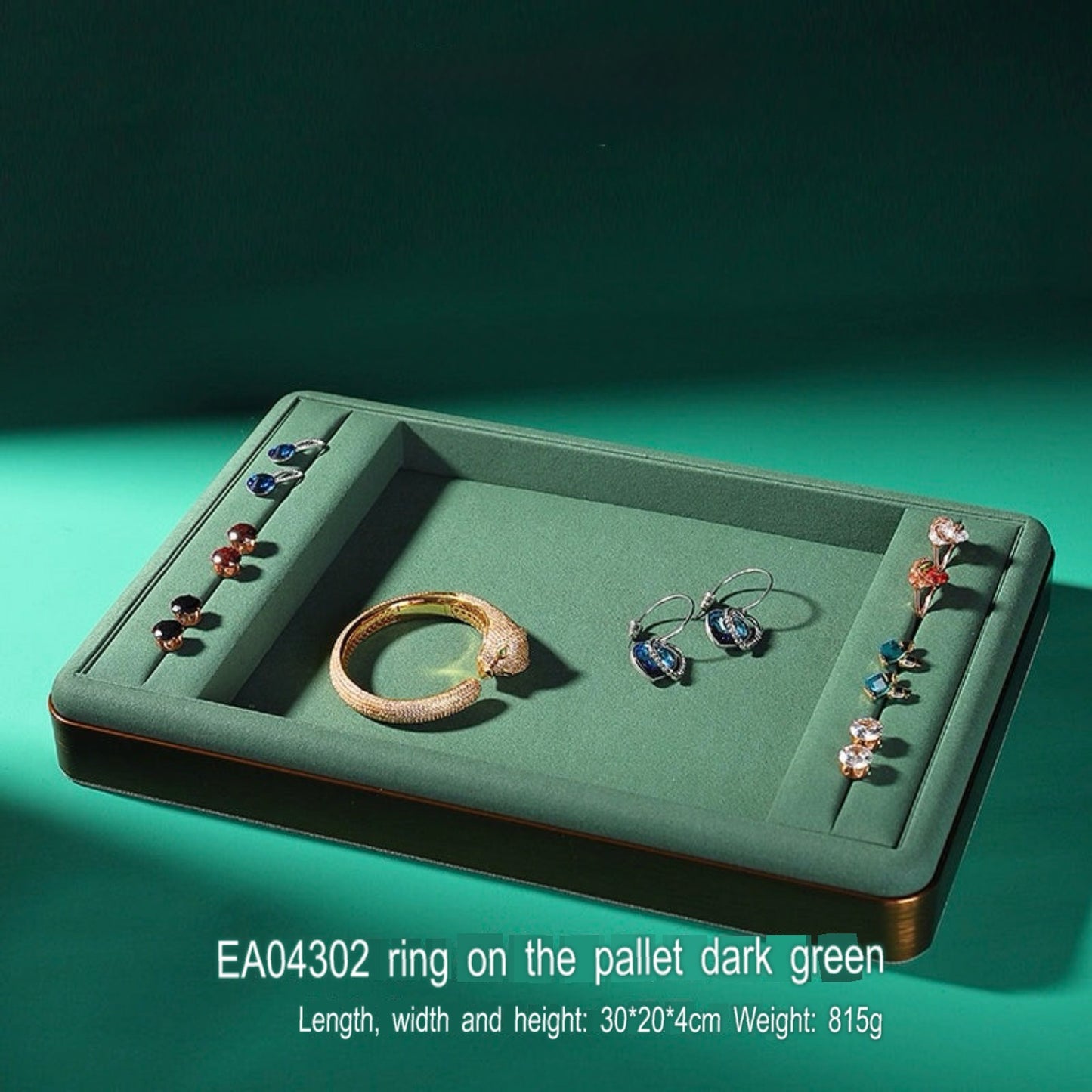 Jewelry display plate, metal gold jewelry tray, ring, necklace, bracelet, jade, multi-purpose jewelry storage, look at the pallet