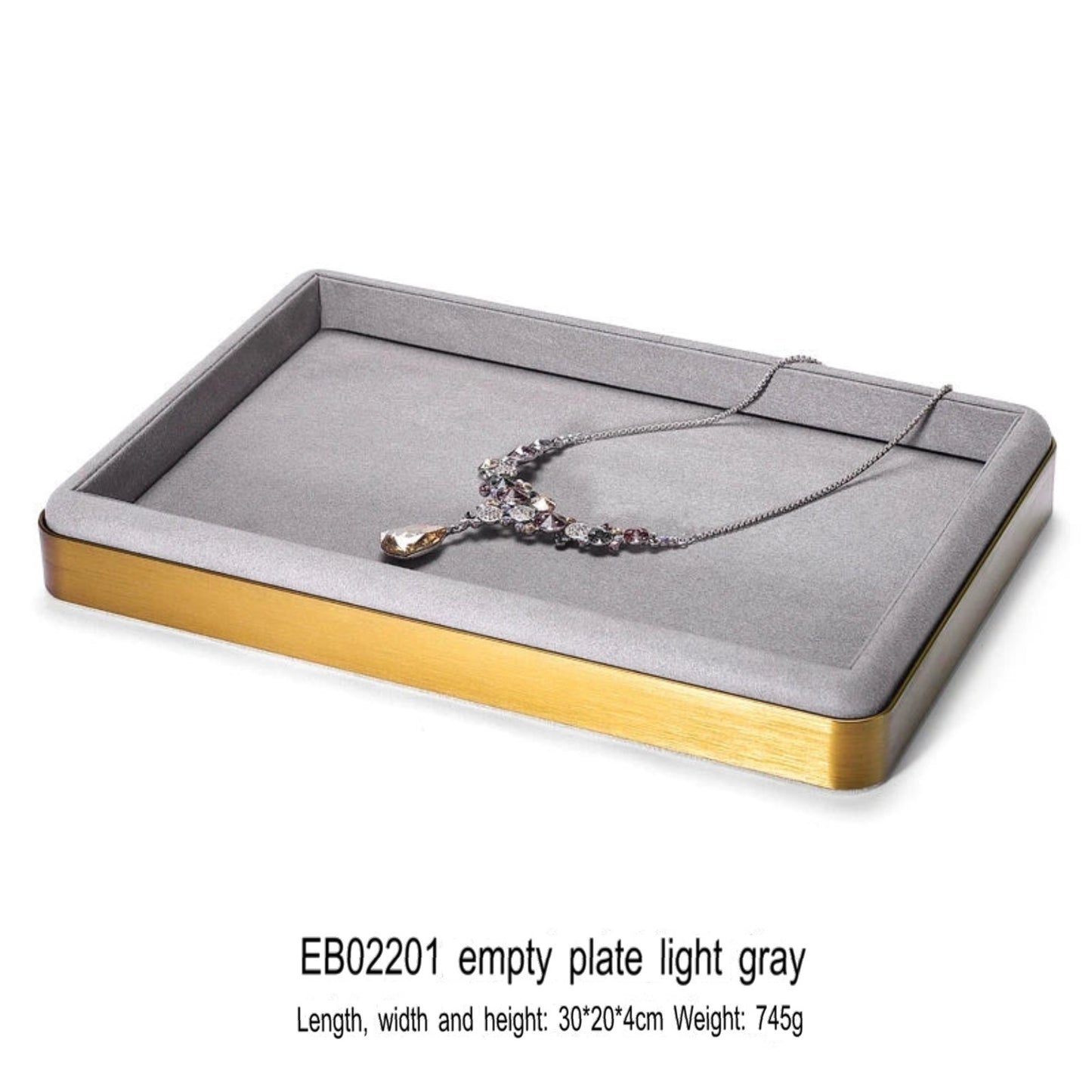 Jewelry display plate, metal gold jewelry tray, ring, necklace, bracelet, jade, multi-purpose jewelry storage, look at the pallet