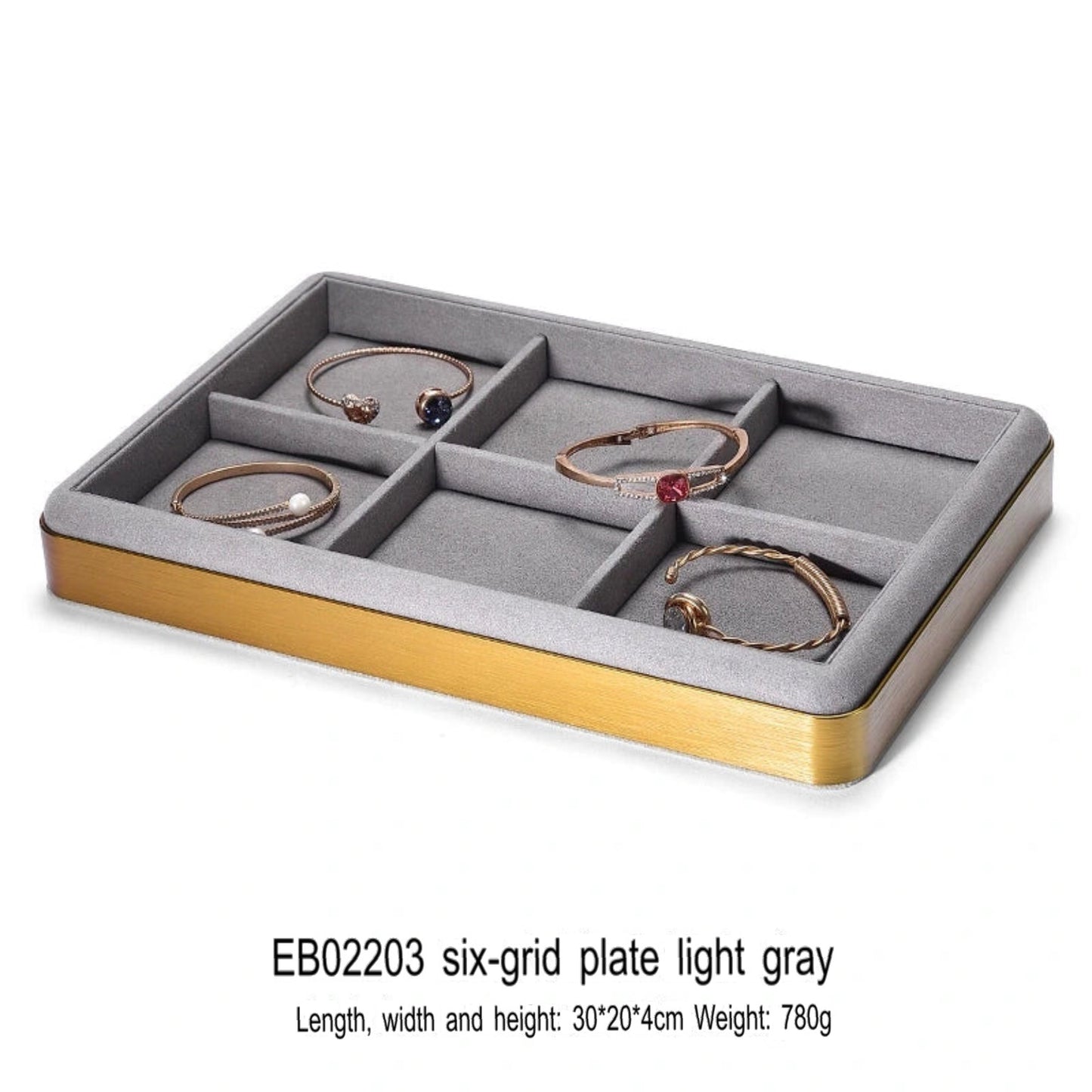 Jewelry display plate, metal gold jewelry tray, ring, necklace, bracelet, jade, multi-purpose jewelry storage, look at the pallet