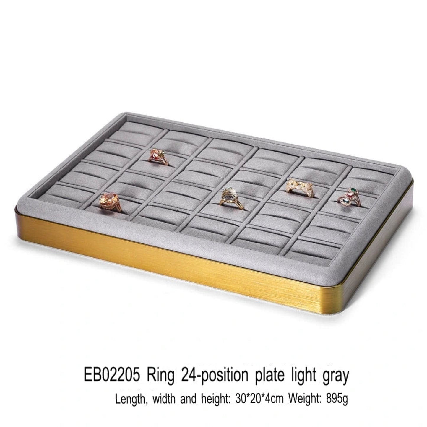 Jewelry display plate, metal gold jewelry tray, ring, necklace, bracelet, jade, multi-purpose jewelry storage, look at the pallet