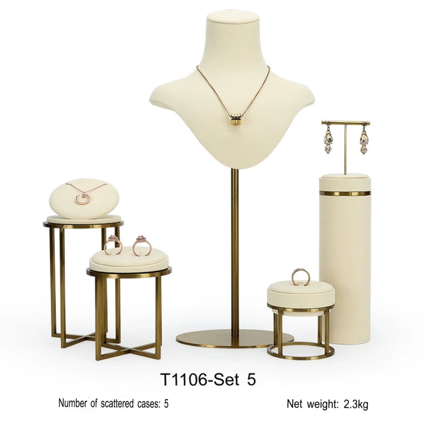 Luxury Off-white Jewelry Window Display