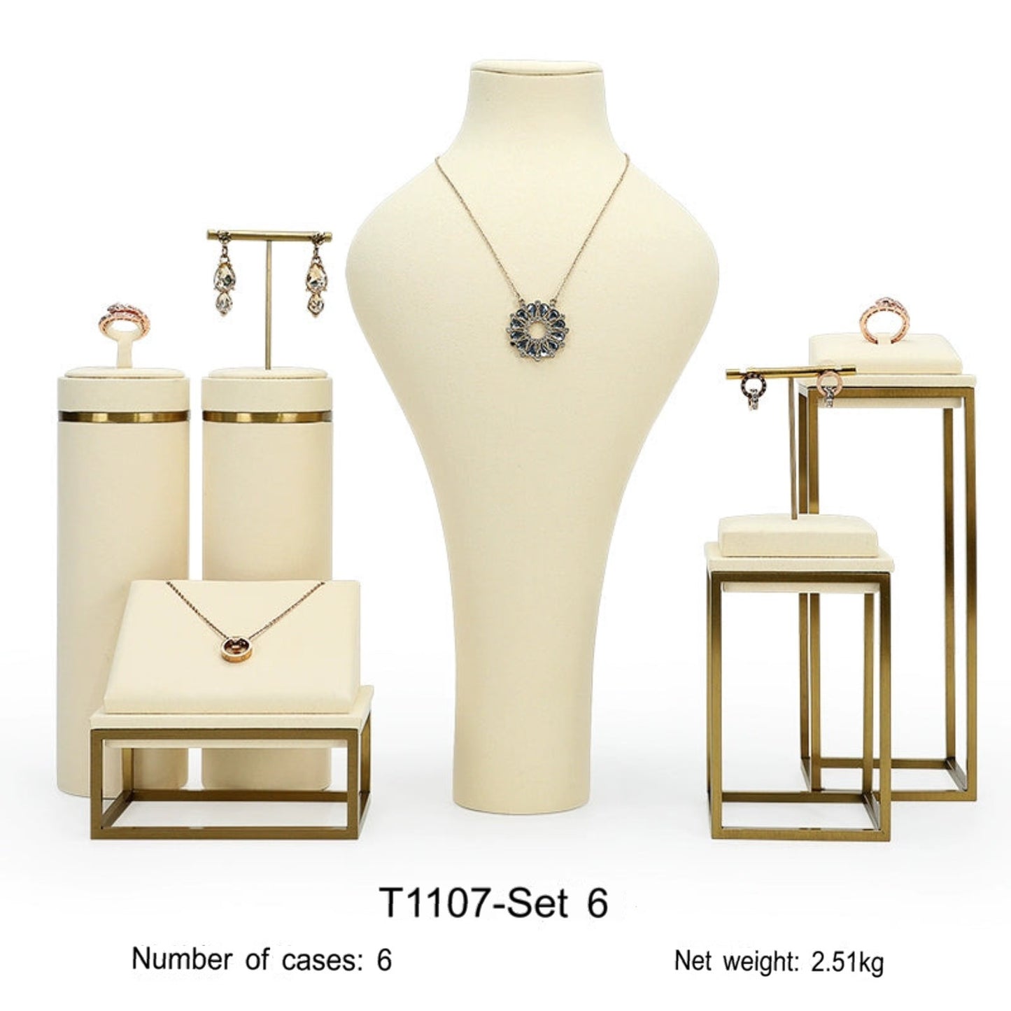 Luxury Off-white Jewelry Window Display