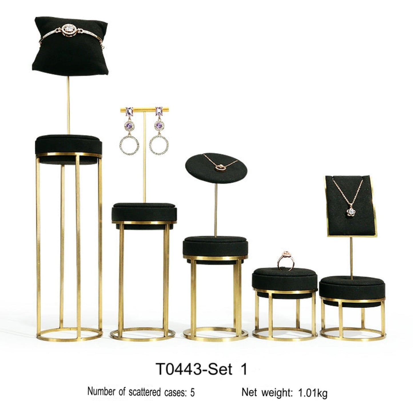 Black Premium jewellery window display props
