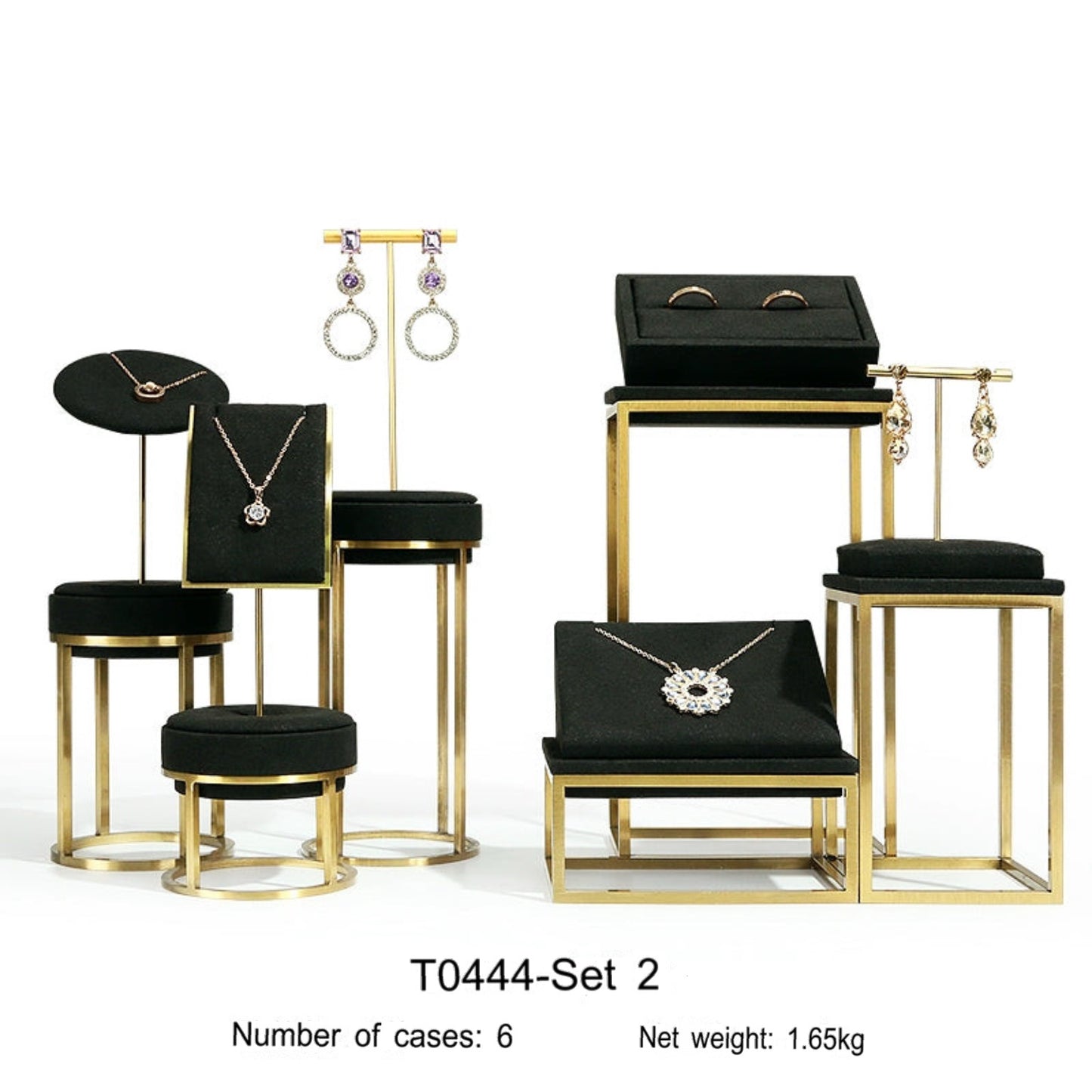 Black Premium jewellery window display props