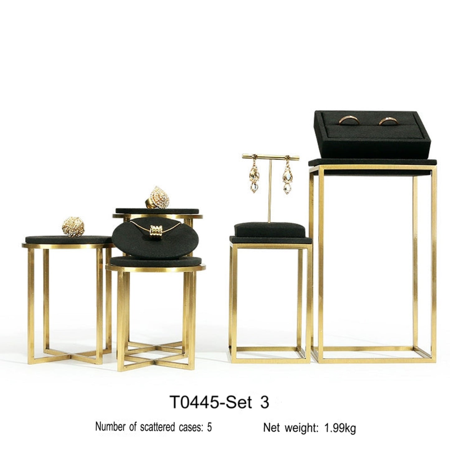 Black Premium jewellery window display props
