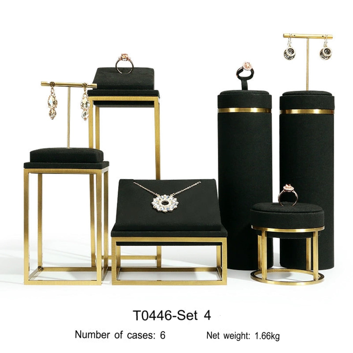 Black Premium jewellery window display props