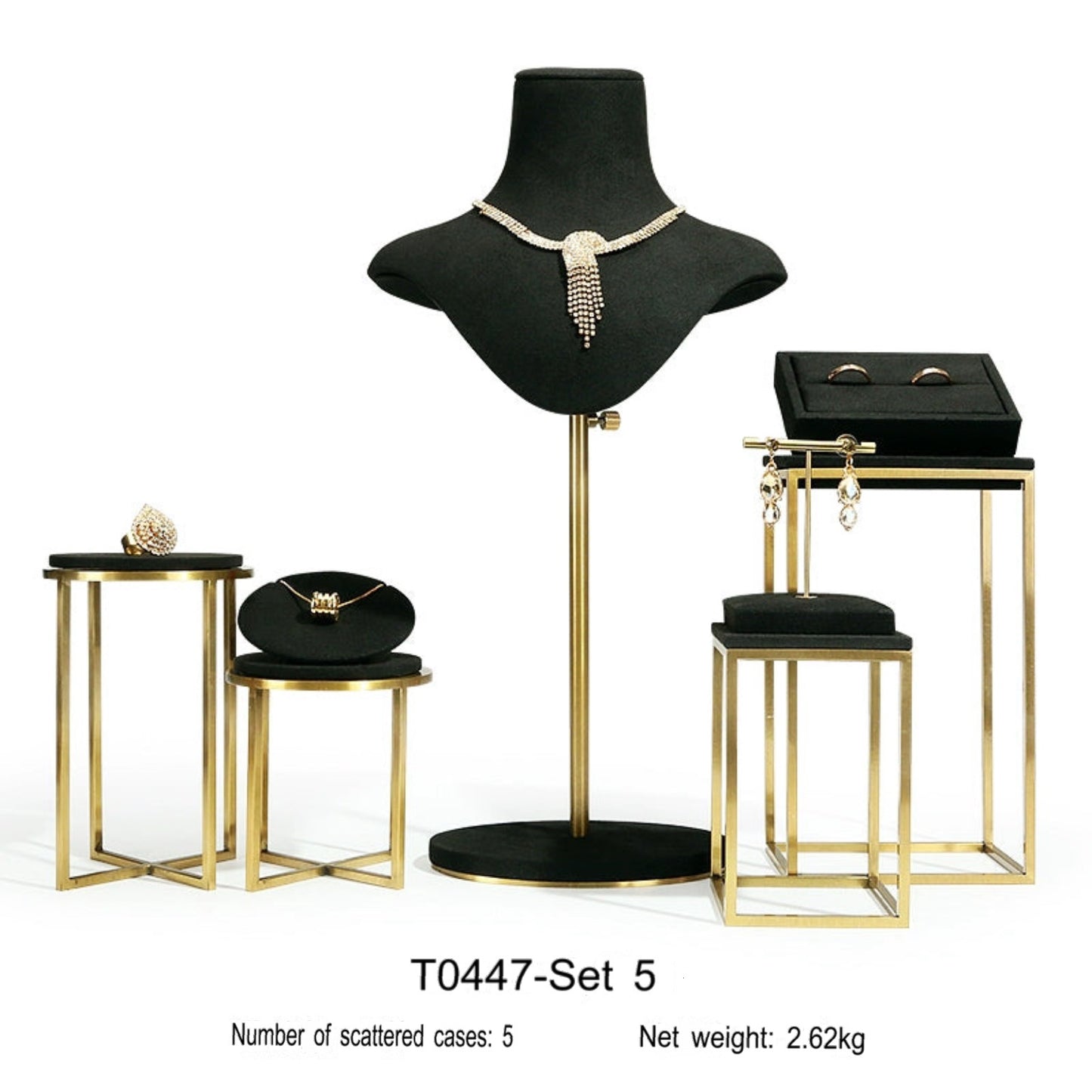Black Premium jewellery window display props