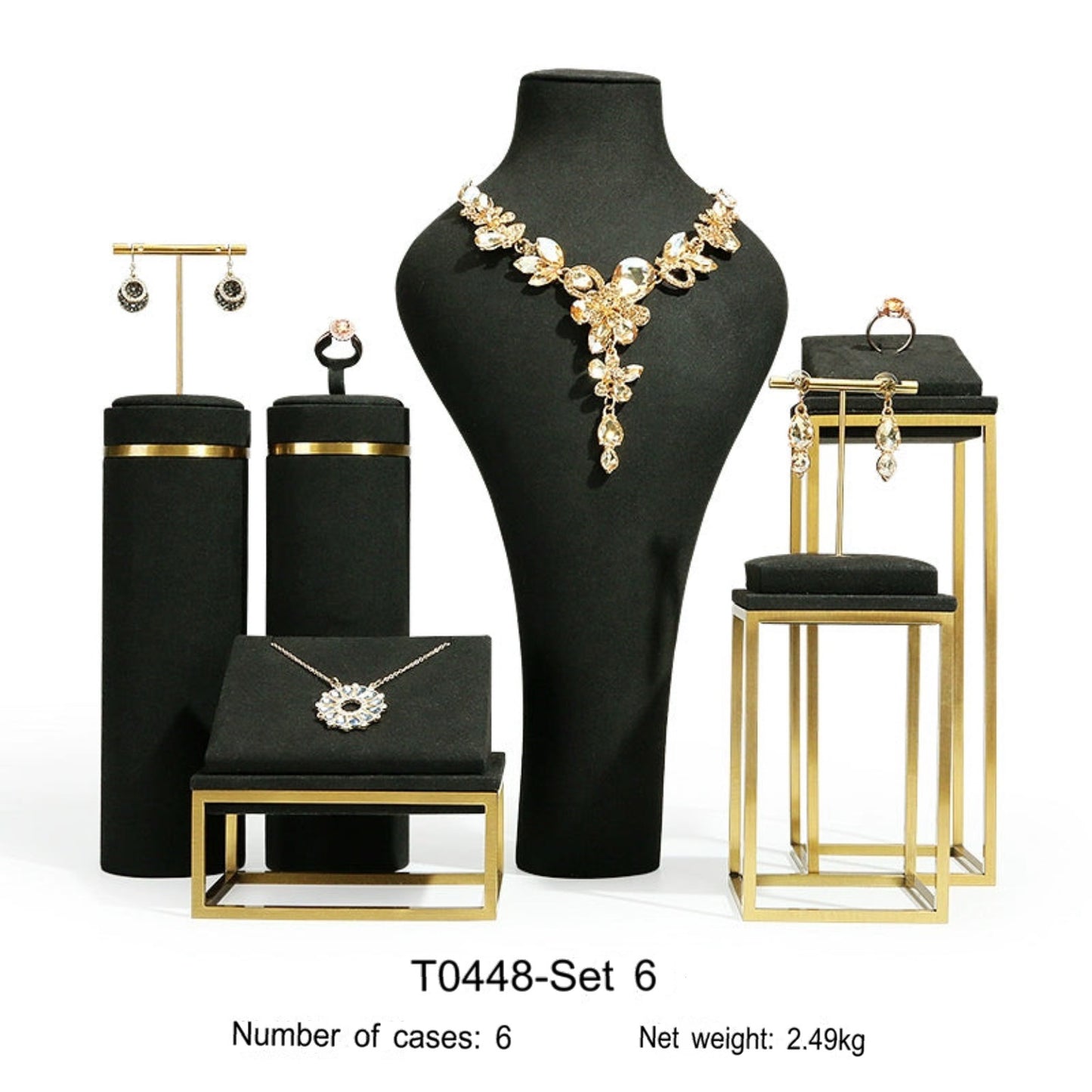Black Premium jewellery window display props