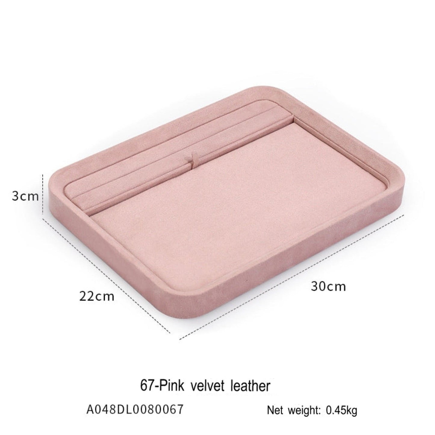 Velvet jewelry tray with lid dustproof jewelry storage box bracelet necklace bracelet ring stud jewelry display tray