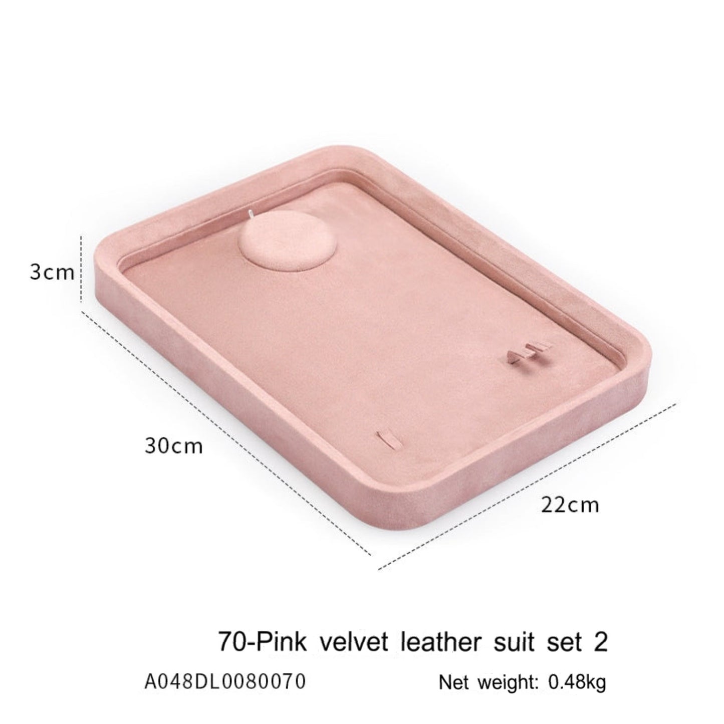 Velvet jewelry tray with lid dustproof jewelry storage box bracelet necklace bracelet ring stud jewelry display tray