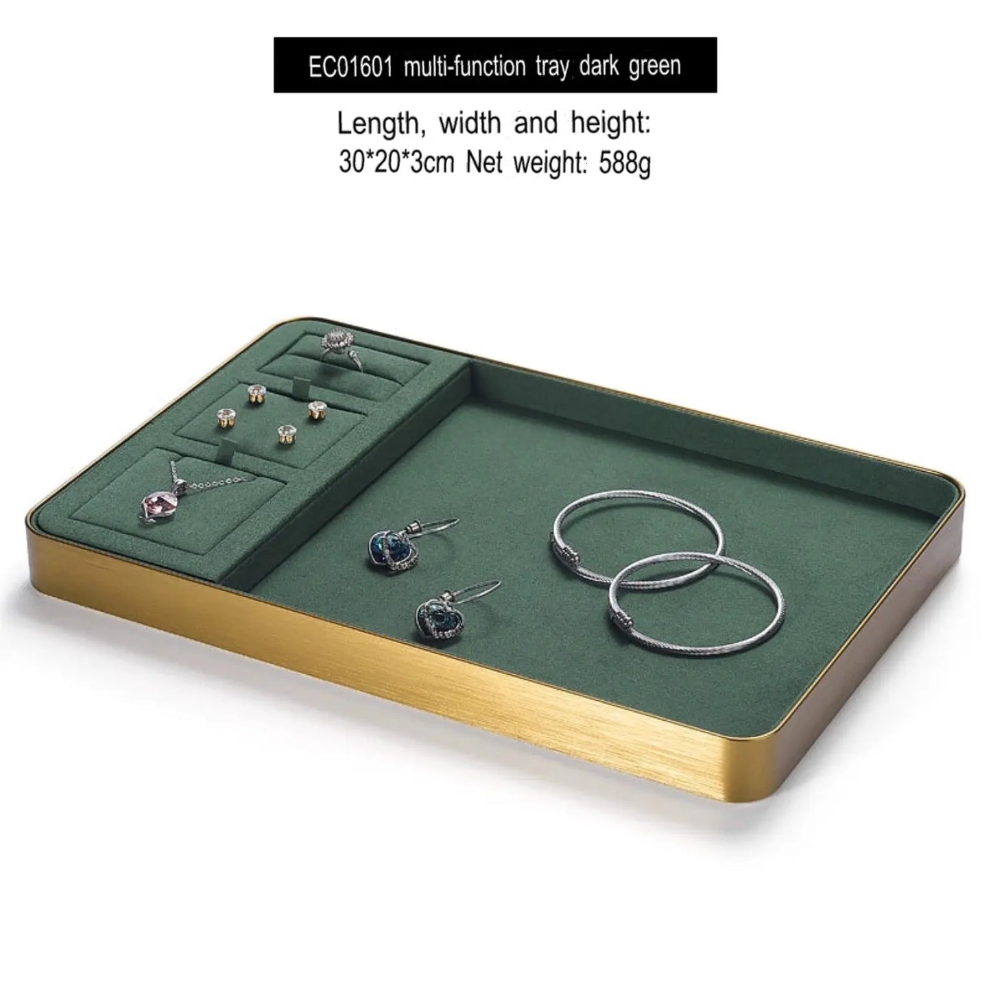 luxury jewelry tray metal rounded jewelry display tray ring necklace bracelet watch jewelry tray jewelry storage tray Jim Display