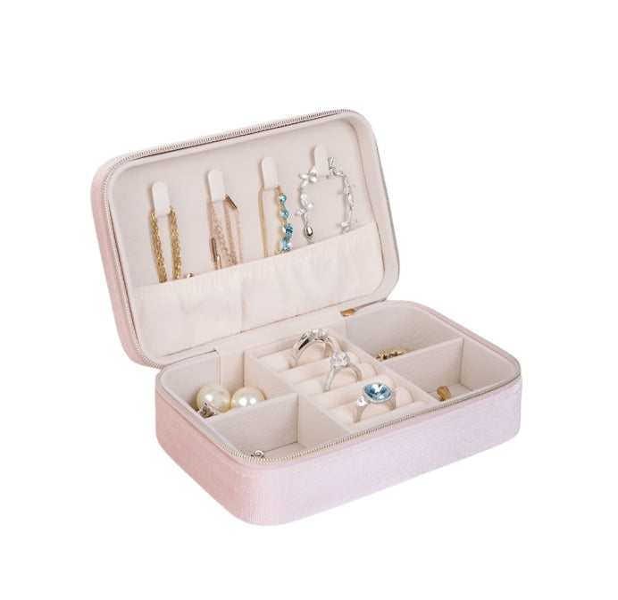 Premium Velvet Storage Bag, Portable Square Jewelry Storage Box, Ring, Necklace, Earring Case