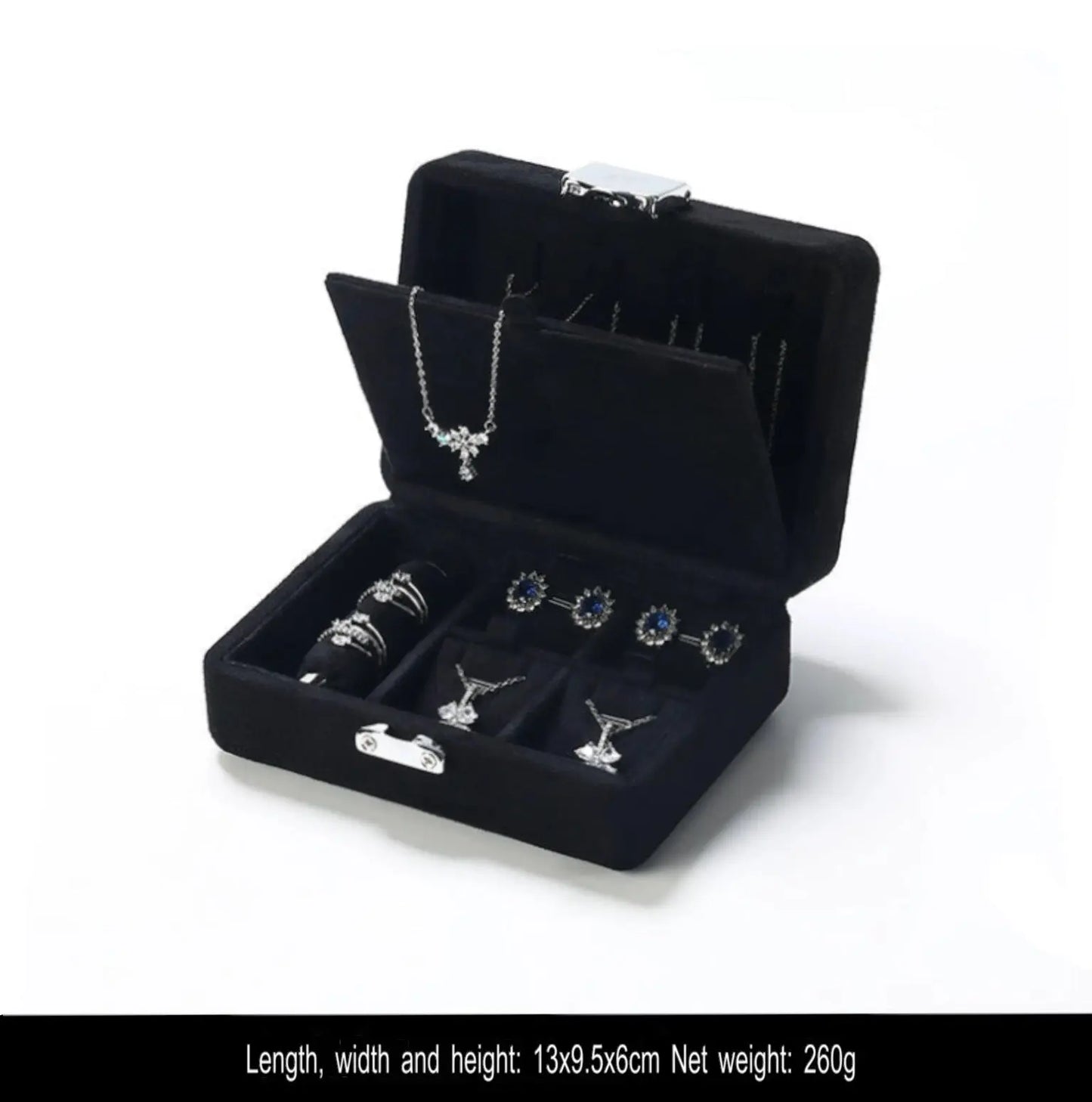 Jewelry storage box, jewelry box, necklace bracelet ring storage box, portable set jewelry box Jim Display