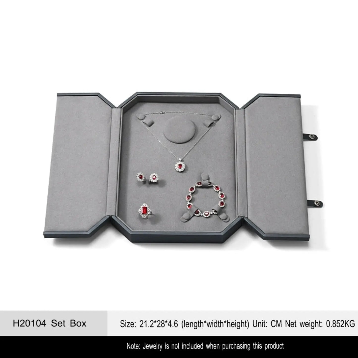 Jewelry Box Folio Snap Ring Necklace Earrings Bracelet Set Box Jewelry Gift Box Jim Display