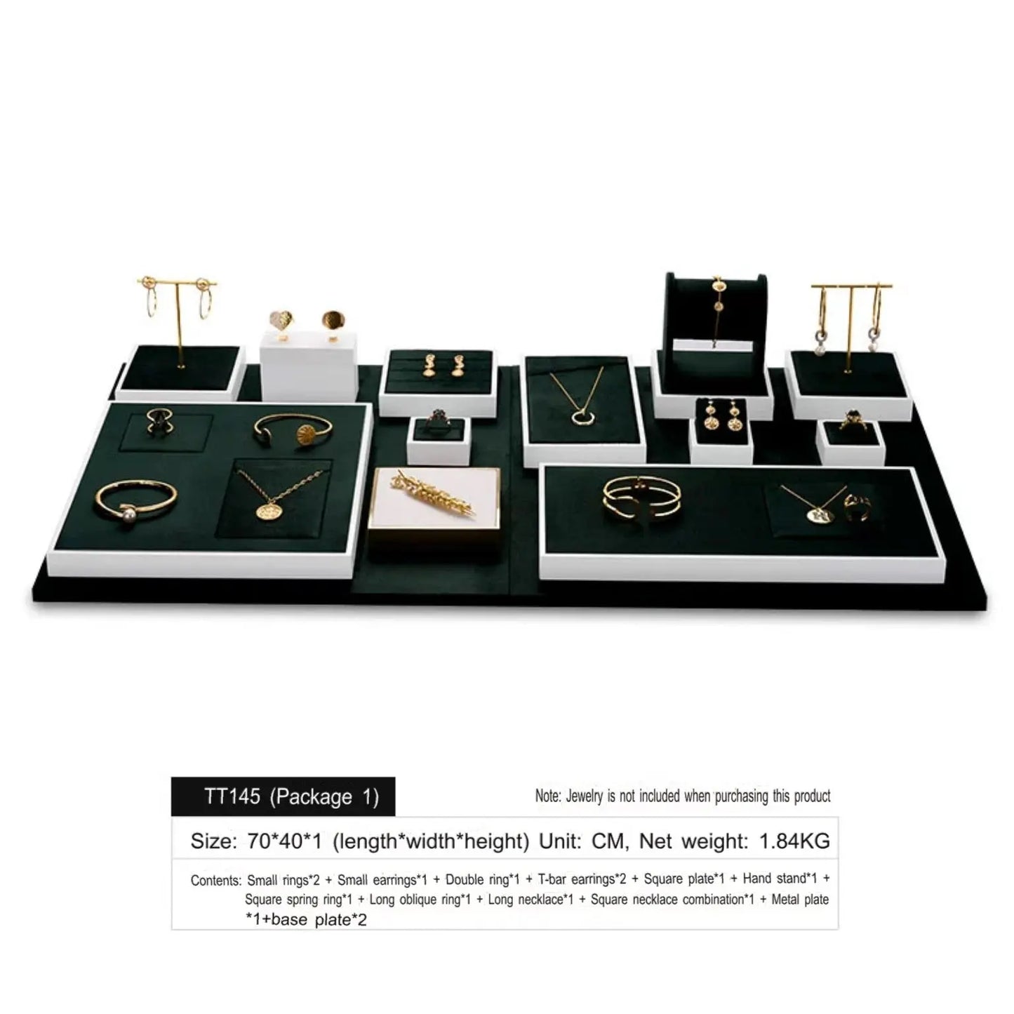 High-end jewelry display rack light luxury rings, bracelets, necklaces, earrings, counter jewelry display props - Jim Display