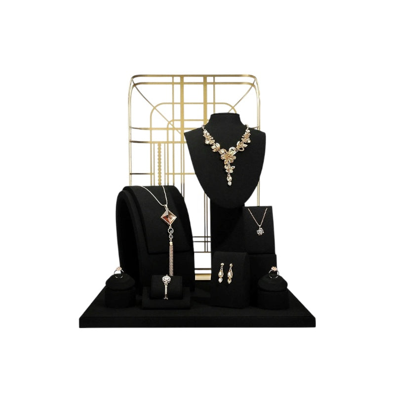 Jewelry display shelf, high-end model suit, necklace, earrings, shelf, window display props