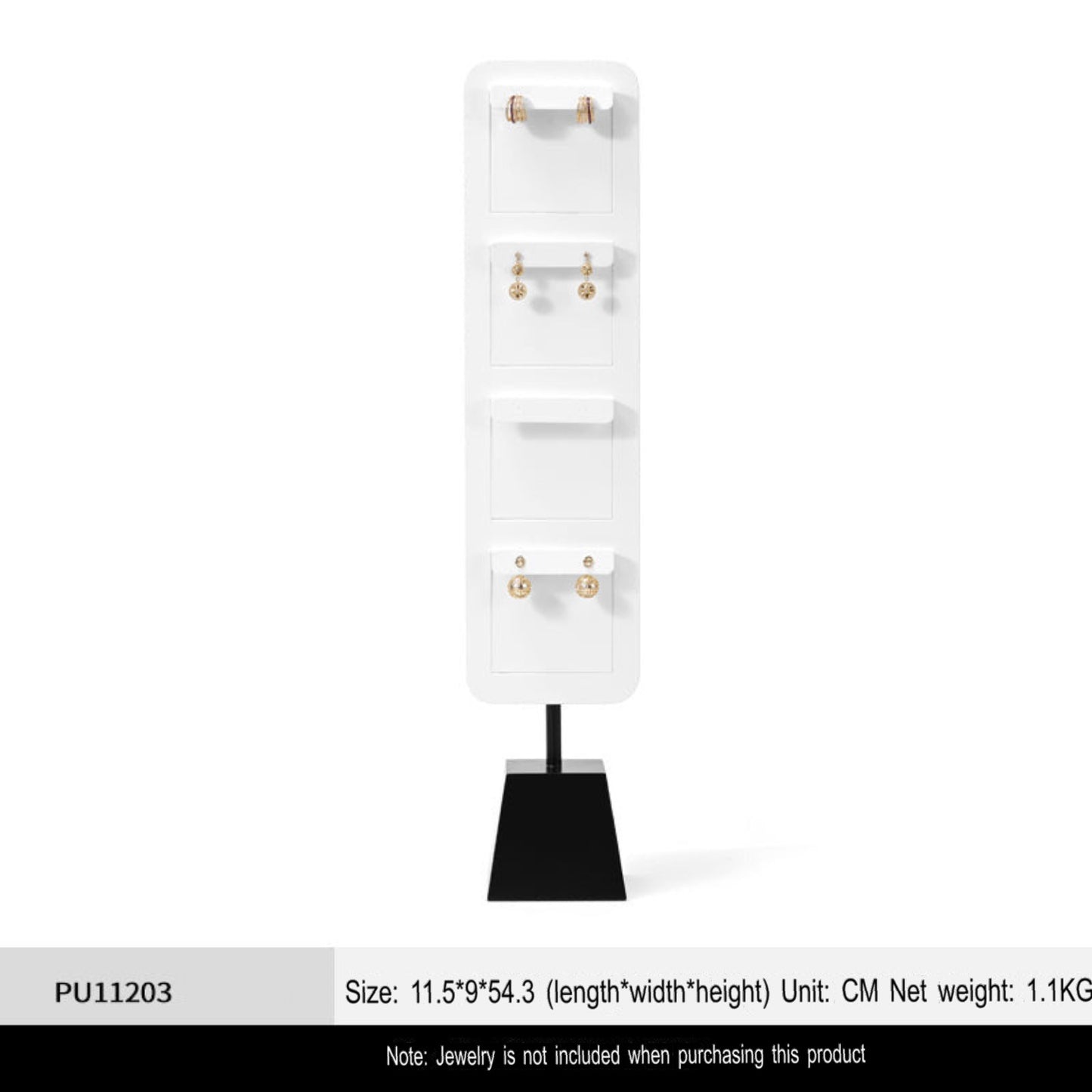 High Jewelry Display Props PU White Ring Earrings Necklace Display Jewelry Display Stand