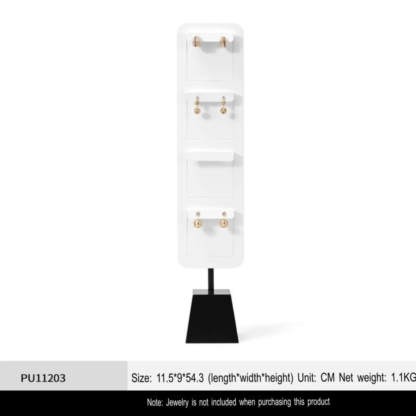 High Jewelry Display Props PU White Ring Earrings Necklace Display Jewelry Display Stand Jim Display