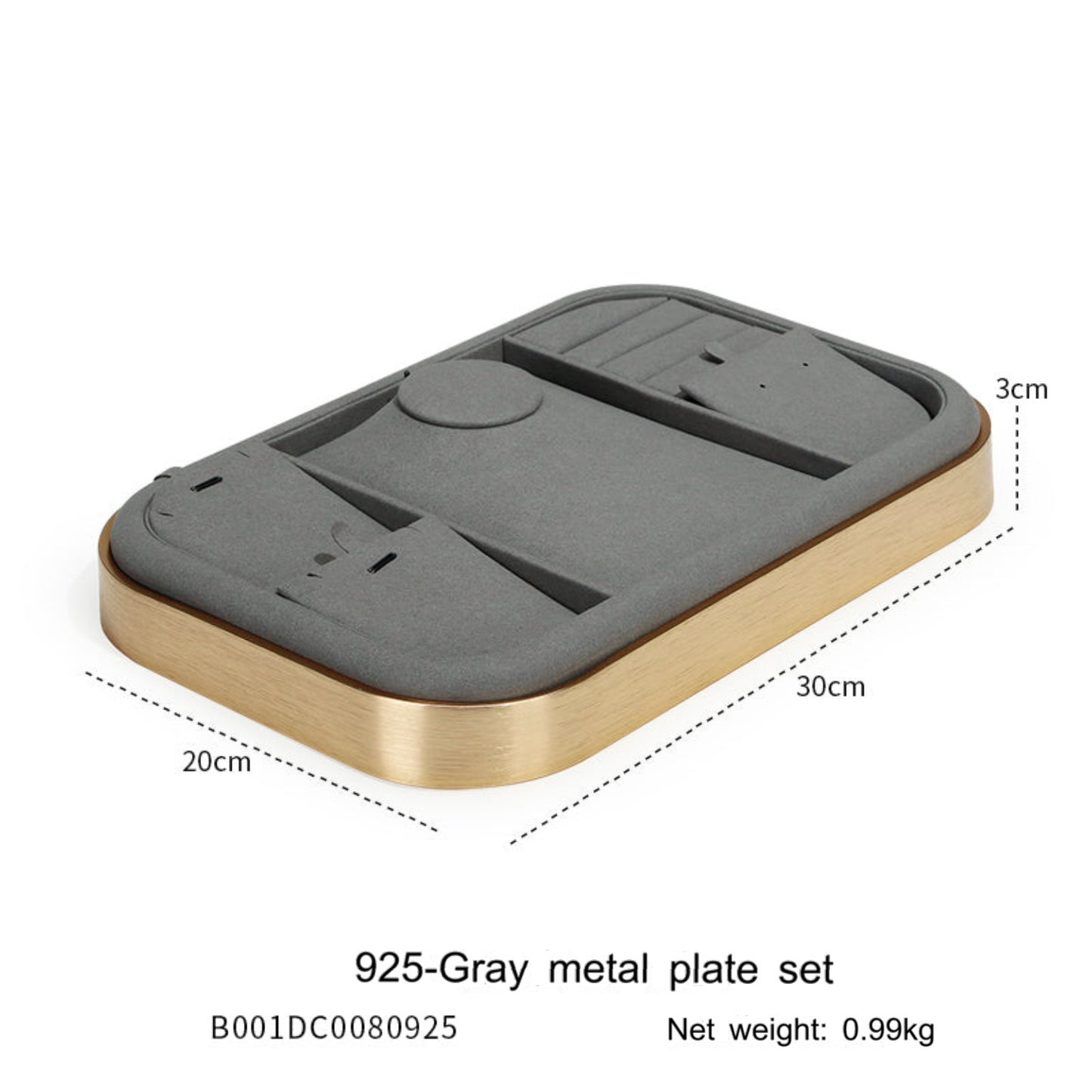 Jewelry display props microfiber jewelry display tray metal necklace ring earrings look at the pallet