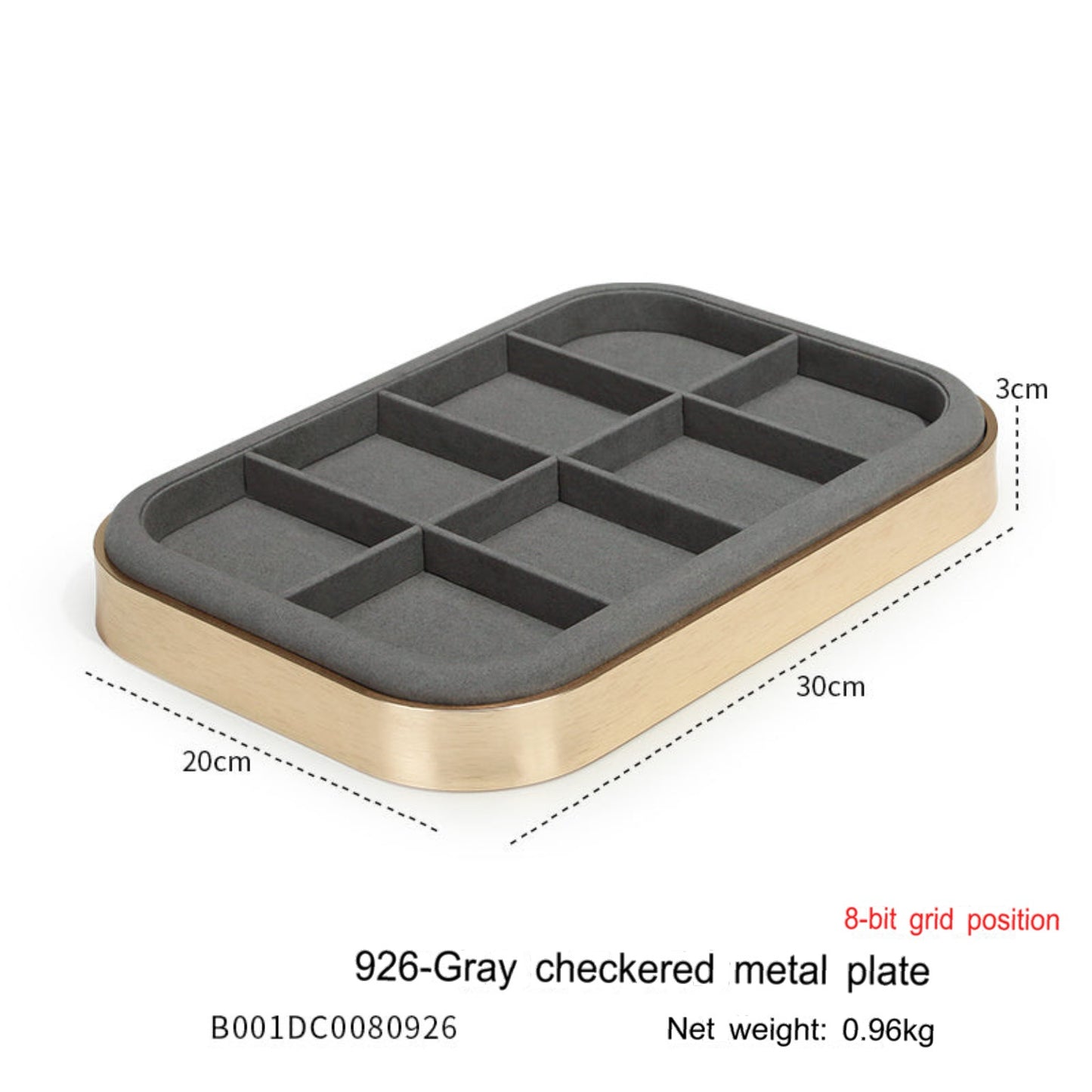 Jewelry display props microfiber jewelry display tray metal necklace ring earrings look at the pallet