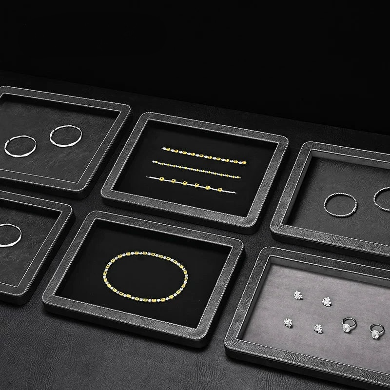 Round Corner Jewelry Display Tray, Rings, Earrings, Necklaces, Watches, Bracelets, Display Plates