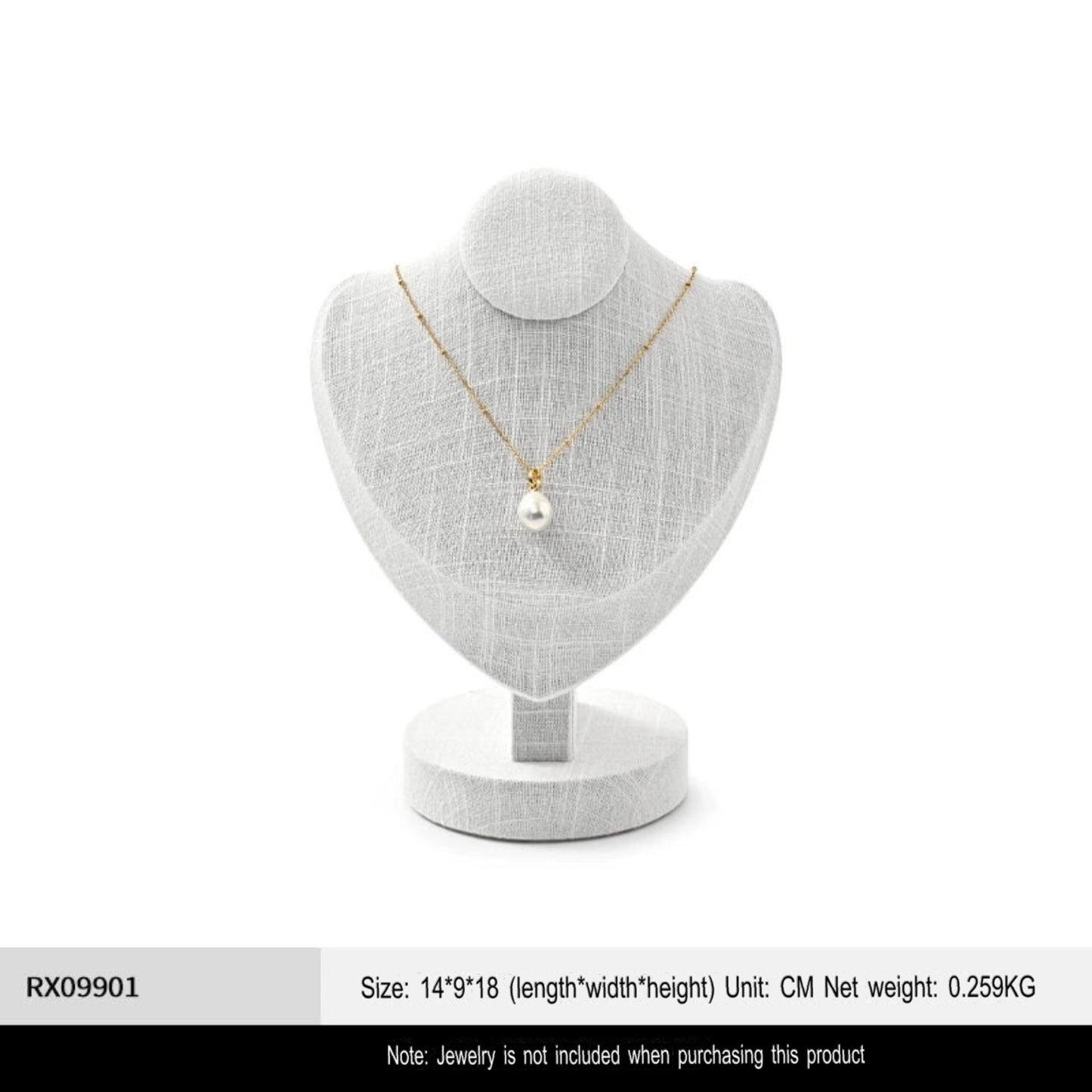 Necklace display stand, solid wood microfiber necklace, model neck, portrait frame, pendant display, neck mask holder
