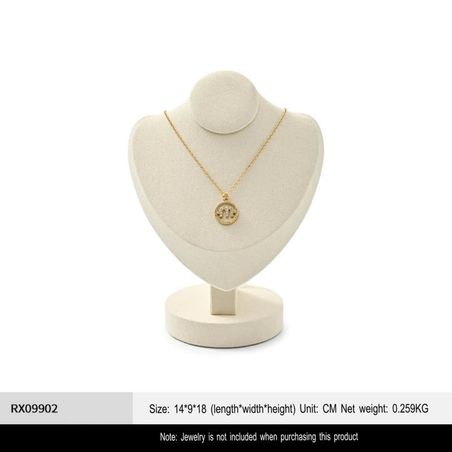 Necklace display stand, solid wood microfiber necklace, model neck, portrait frame, pendant display, neck mask holder