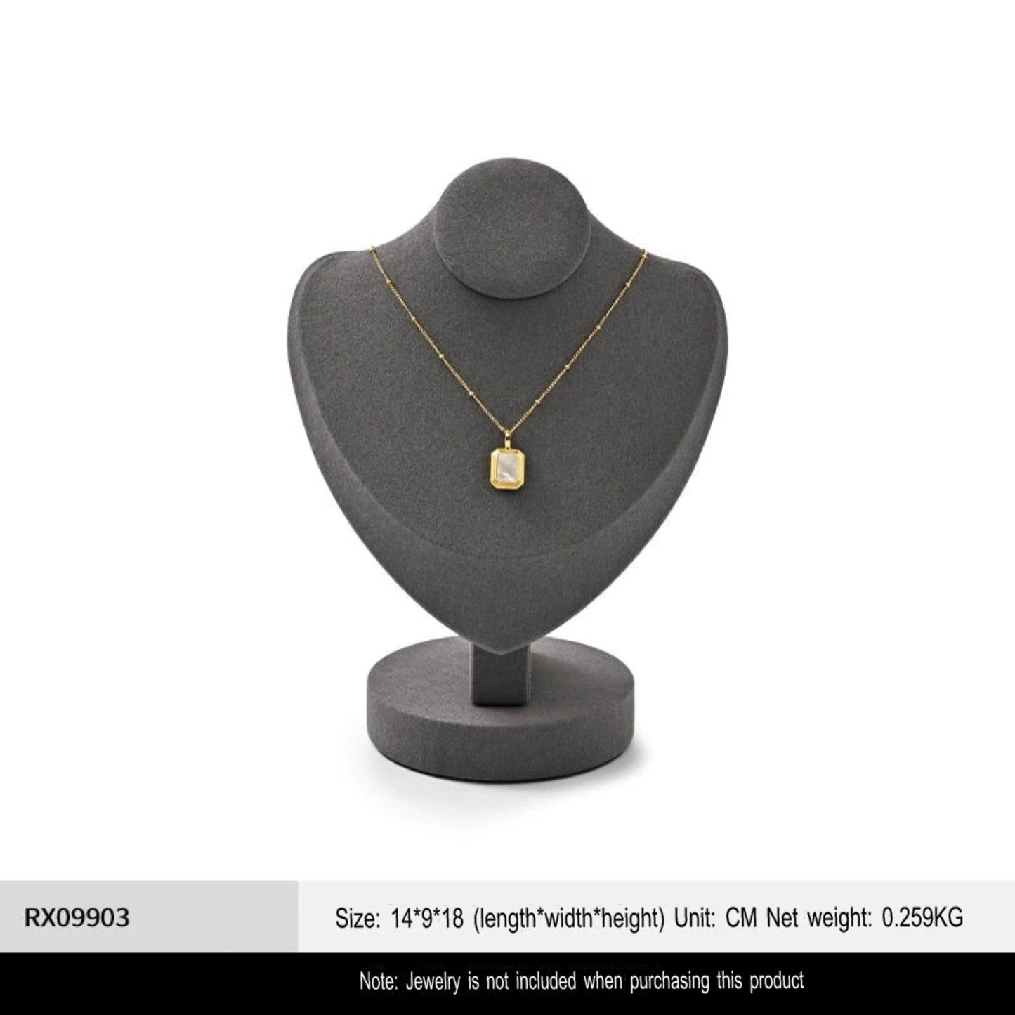 Necklace display stand, solid wood microfiber necklace, model neck, portrait frame, pendant display, neck mask holder