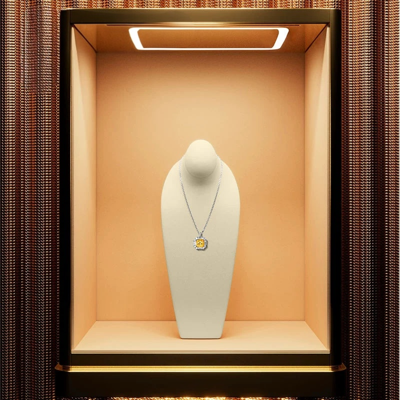Microfiber necklace portrait frame designer high-end necklace frame portrait neck display props