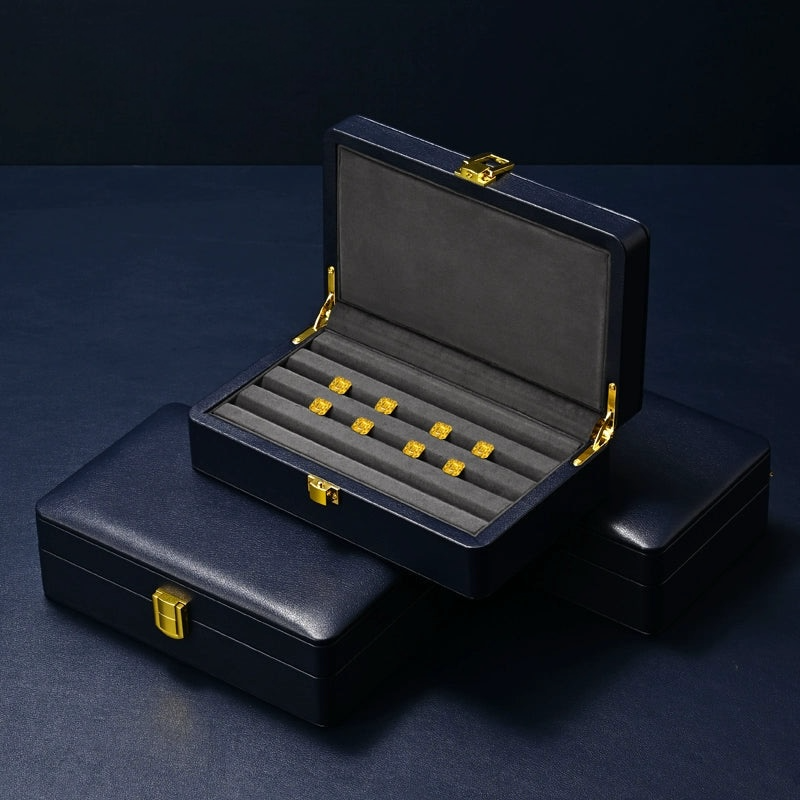 High-grade PU leather diamond pearl display storage box, loose diamond beads, jade colored treasures, play beads storage box