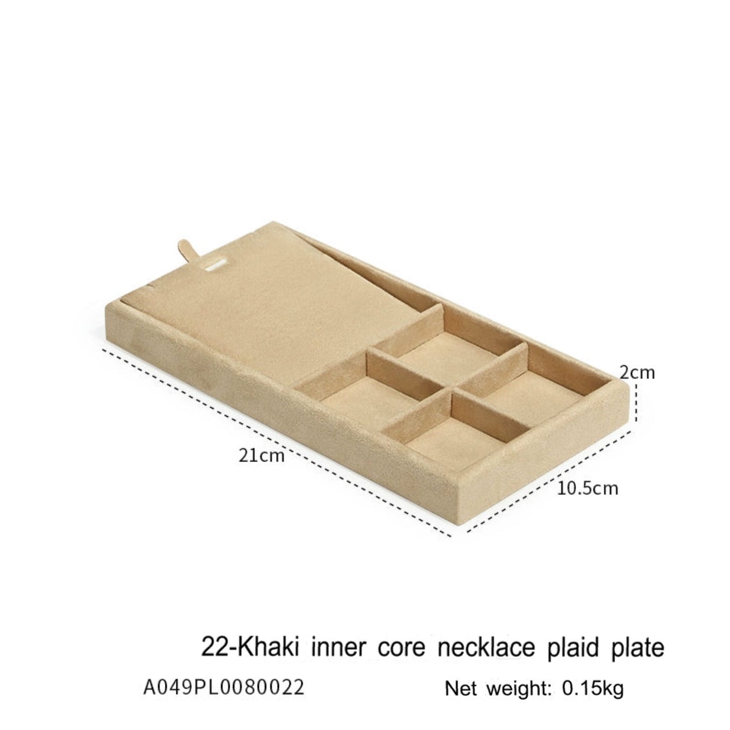 High-grade flannel jewelry tray, ring necklace, earrings, bracelets, multi-functional display plate, display plate, jewelry watch tray